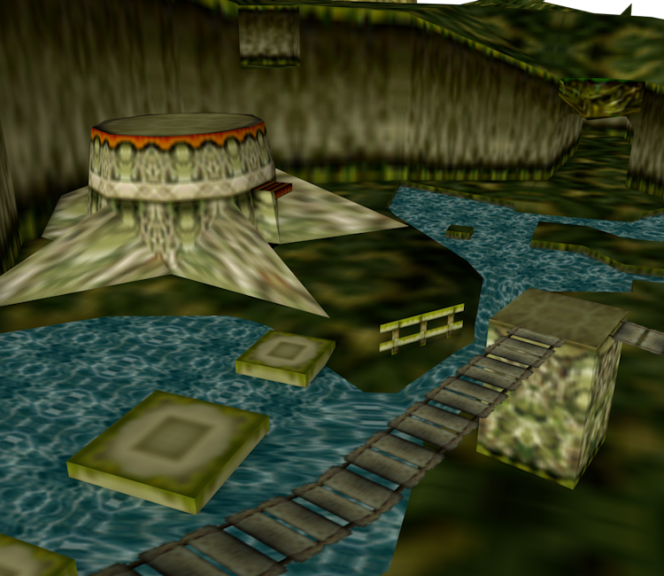 Uncanny liminal spaces of the legend of zelda ocarina of time lost woods  kokiri forest deku tree n64 graphics