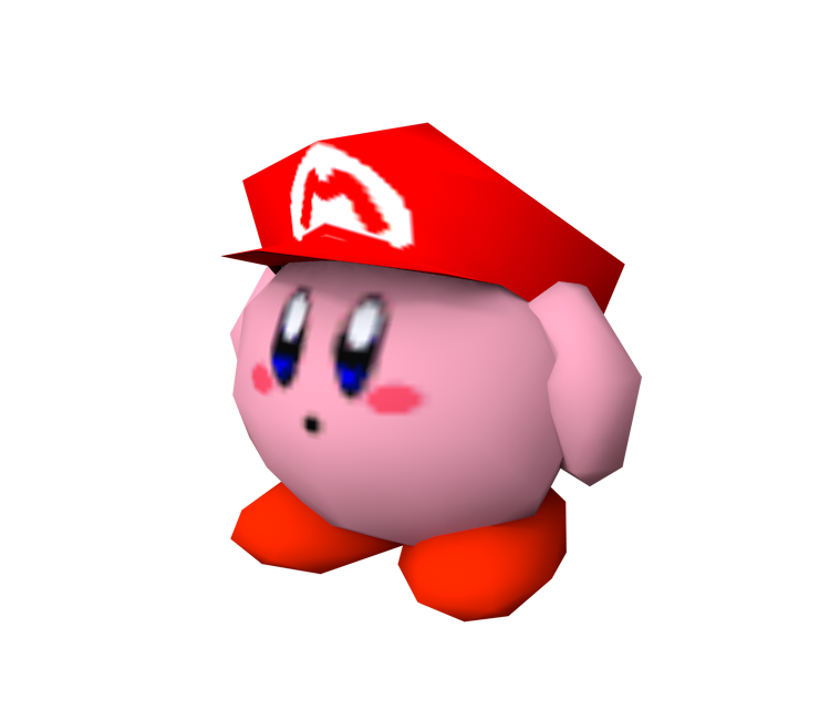 Nintendo 64 - Super Smash Bros. - Kirby (Mario) - The Models Resource