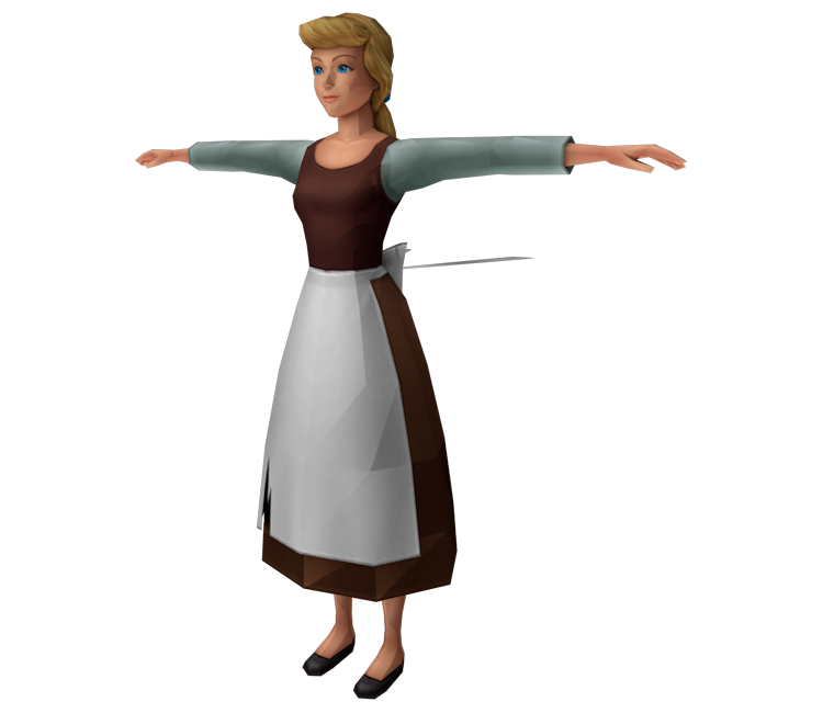 Kingdom Hearts Birth By Sleep Cinderella Dress PSP - Kingdom Hearts: Birth by Sleep - Cinderella - The Models Resource