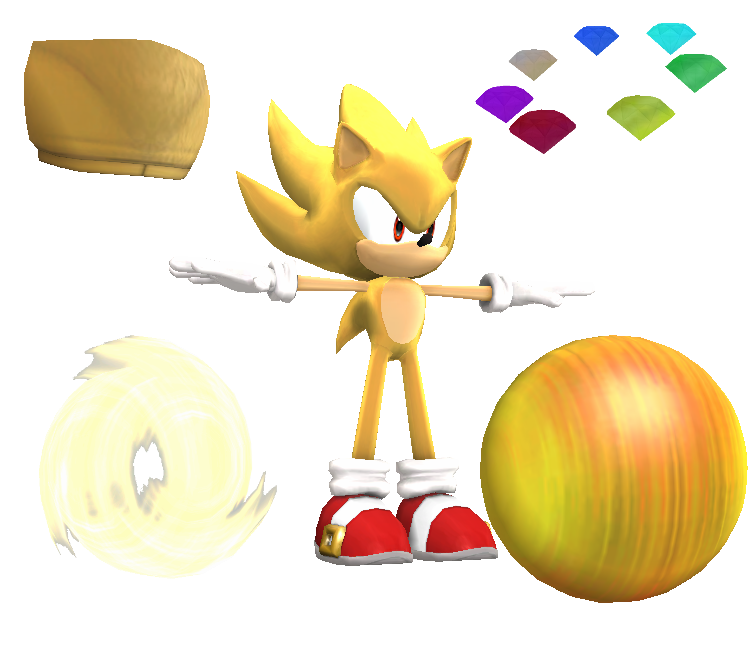 Examinar detenidamente Meditativo Rústico Wii - Sonic Colors - Super Sonic - The Models Resource