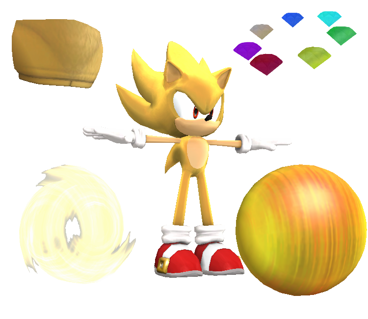 Wii - Sonic Colors - Super Sonic - The Models Resource