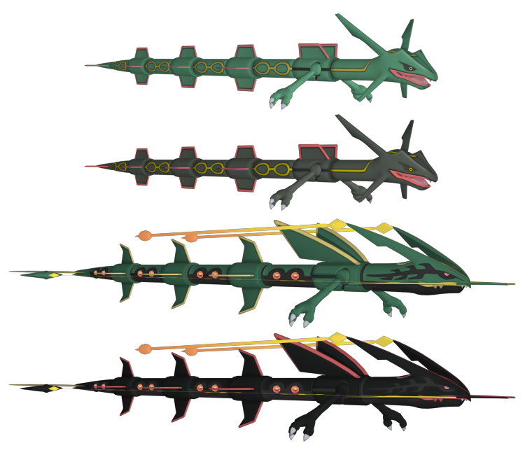 Shiny Mega Rayquaza - Download Free 3D model by Yo Boy