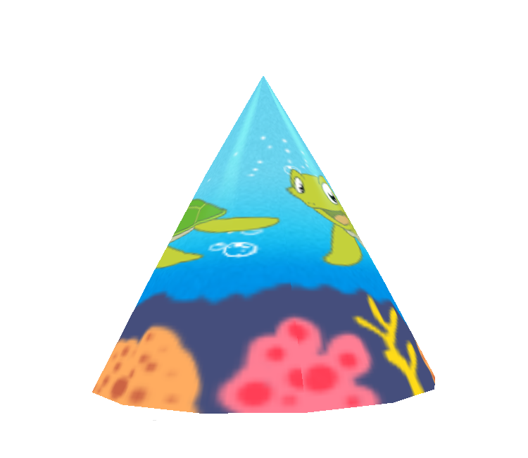 Pc Computer Roblox Ocean Party Hat The Models Resource - roblox cone hat