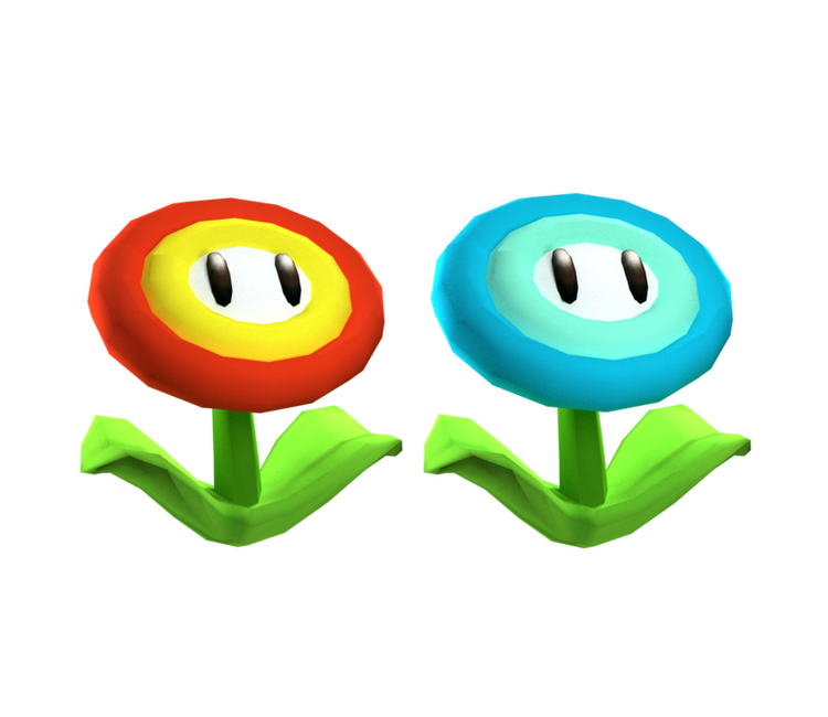 Wii - Super Mario Galaxy - Fire Flower & Ice Flower - The Models Resource