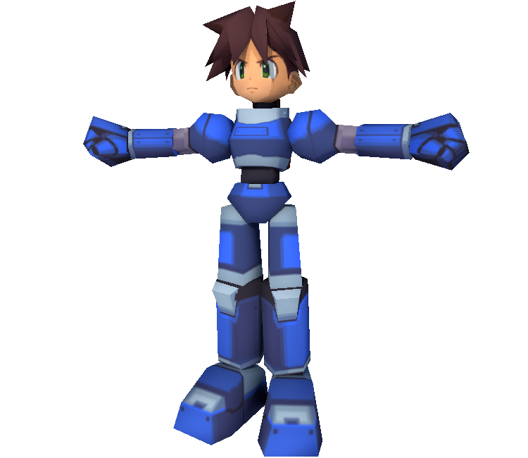 Megaman (Without Helmet).obj. 