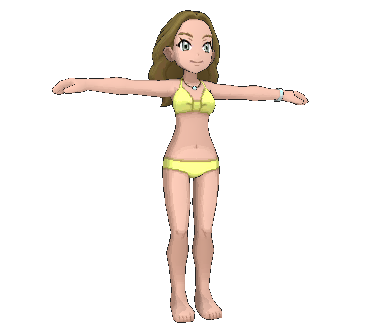 3DS - Pokémon Ultra Sun / Ultra Moon - Swimmer (Female) - The Models  Resource