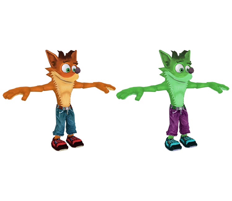 official render of Crash Bandicoot from Crash of the Titans. i