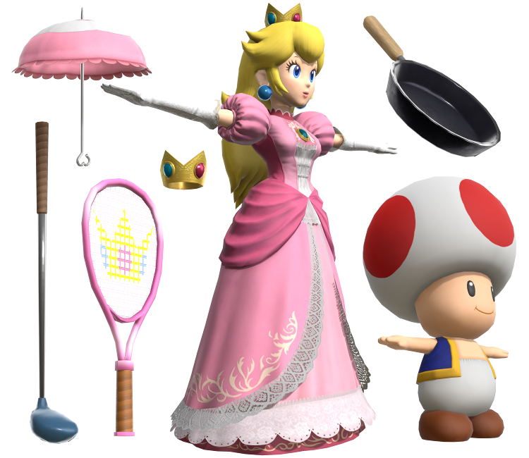 peach model ピーチ姫キャラクタースーパーマリオスパークスオブホープ3D ...
