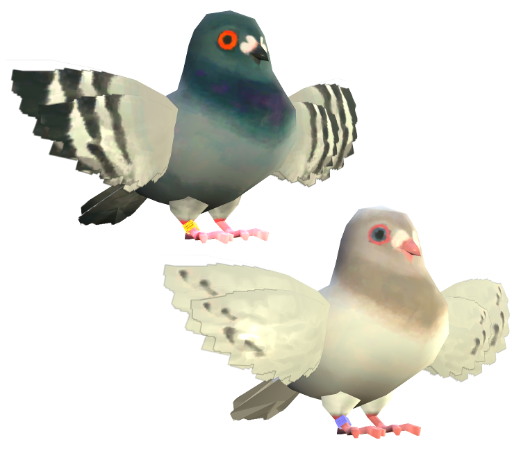 Pigeon Light Grey (Splatoon parrot replacer) Minecraft Mob Skin
