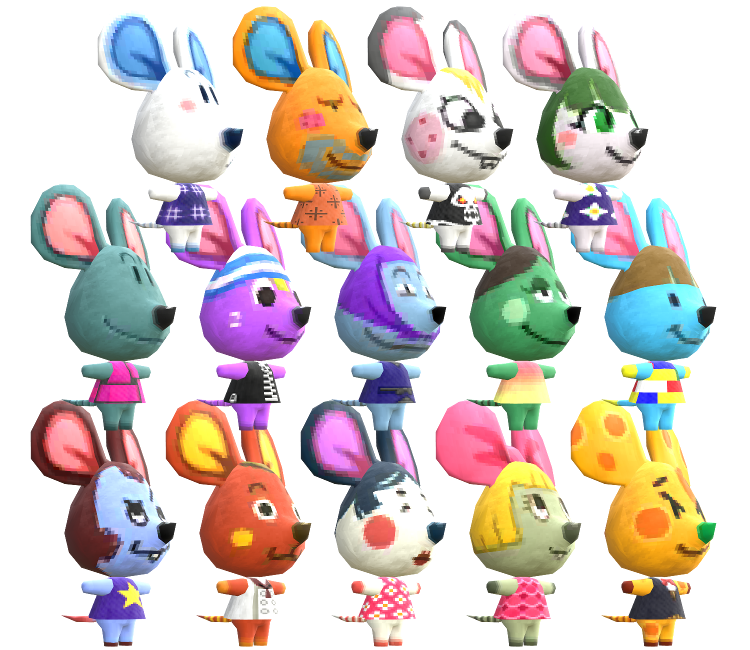 3DS - Animal Crossing: New Leaf - Mice - The Models Resource 3DS - Animal Crossing: New Leaf - Mice - The Models Resource