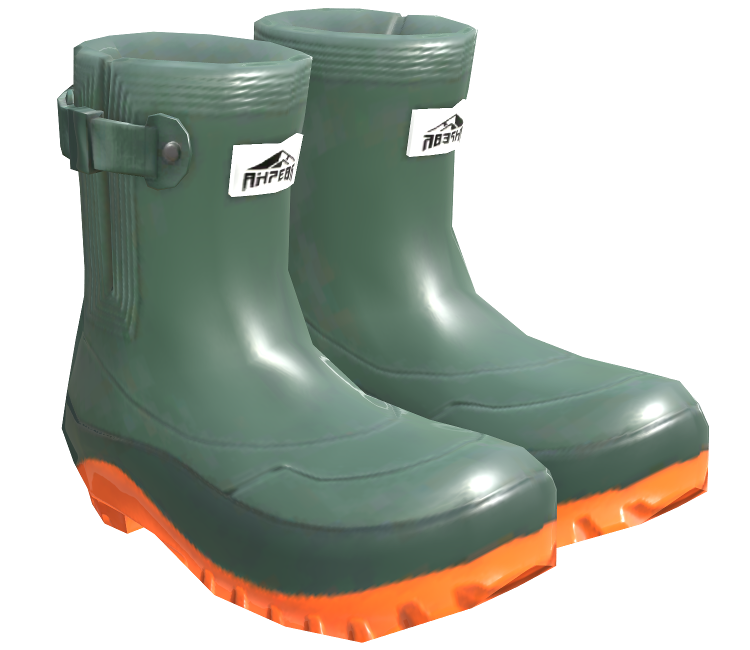 green rain boots