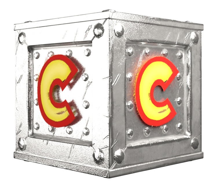 Iron Checkpoint Crate (Crash Bandicoot rep) 35090