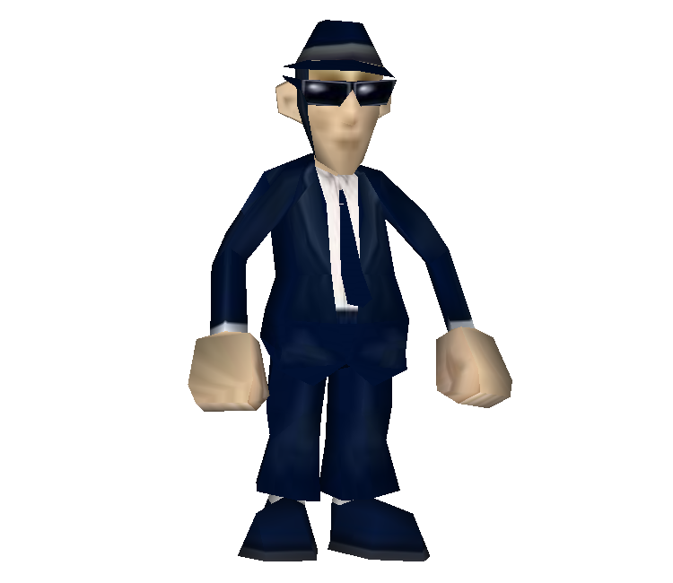 Nintendo 64 - Blues Brothers 2000 - Elwood Blues - The Models Resource