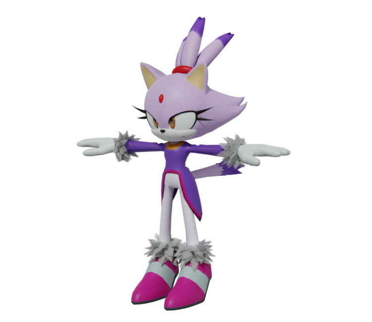 Xbox 360 - Sonic the Hedgehog (2006) - Blaze the Cat - The Models
