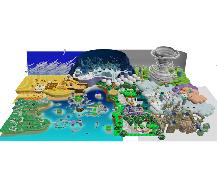 Wii U New Super Mario Bros. U / New Super Luigi U World Map The