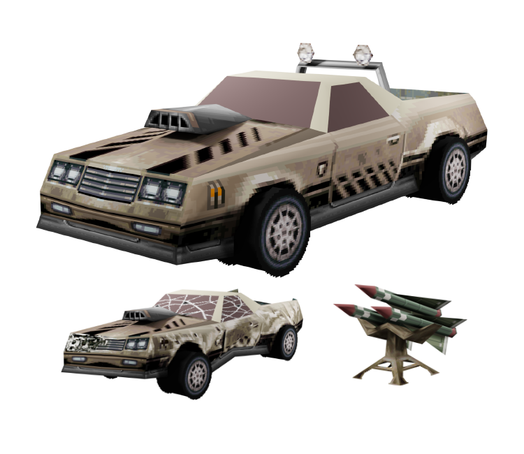 PlayStation - Vigilante 8: 2nd Offense - El Guerrero Hotrod PlayStation - Vigilante 8: 2nd Offense - El Guerrero Hotrod