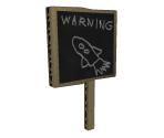 Rocket Warning Sign
