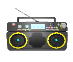 Neon 80s Boombox