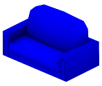 Blue Love Seat
