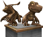 Agumon & Gabumon Statue