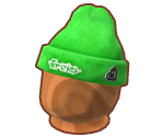 Green Knitted Splat Hat