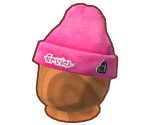 Pink Knitted Splat Hat