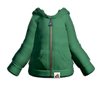 Green Zip Hoodie