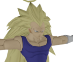 Vegeta (Super Saiyan 3, Low Poly)