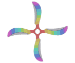 Rainbow Demon Wind Shuriken