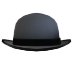 Gray Bowler Hat