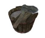 Water Filled Pail with Axe