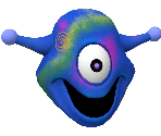 Coldplay Blue Alien Head (Chris Martin)